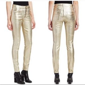 J BRAND Gold metallic jeans size 25 - perfect for a night out!!